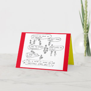 Funny Family Chaos Christmas Cartoon Holiday Card