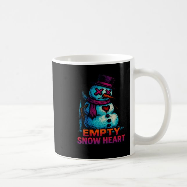 Funny Family Christmas Empty Snow Heart Snowman Pr Coffee Mug (Right)