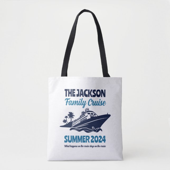 Funny Family Cruise Vacation Beach Holiday Tote Bag (Front)
