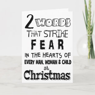 Funny Family Friends Christmas Gift Warning Card