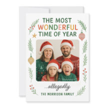 Funny Family Fun Customisable Christmas Card