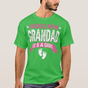 Funny Family Gender Reveal Proud New Grandad It's T-Shirt