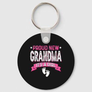 Funny Family Gender Reveal Proud New Grandma It's Key Ring