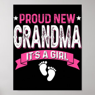 Funny Family Gender Reveal Proud New Grandma It's  Poster