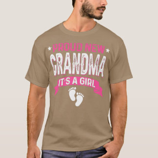 Funny Family Gender Reveal Proud New Grandma It's  T-Shirt