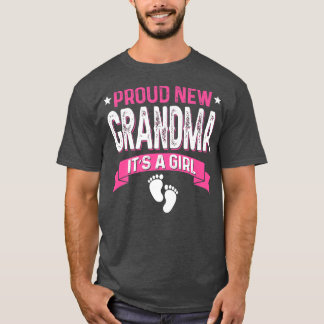Funny Family Gender Reveal Proud New Grandma It's T-Shirt