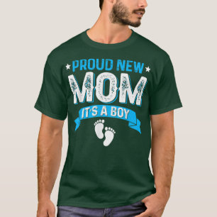 Funny Family Gender Reveal Proud New Mum It's A Bo T-Shirt