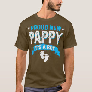 Funny Family Gender Reveal Proud New Pappy It's A  T-Shirt