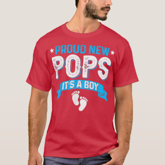 Funny Family Gender Reveal Proud New Pops It's A B T-Shirt