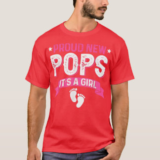Funny Family Gender Reveal Proud New Pops It's A G T-Shirt