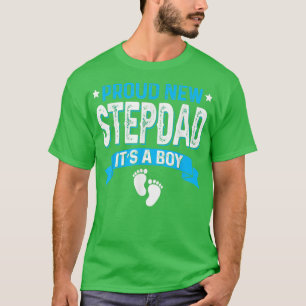 Funny Family Gender Reveal Proud New Stepdad It's T-Shirt