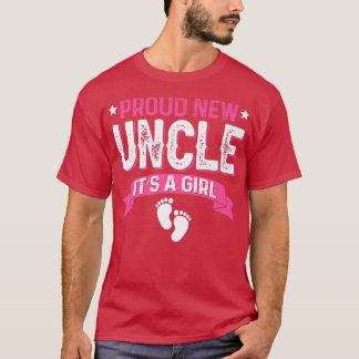 Funny Family Gender Reveal Proud New Uncle It's A  T-Shirt