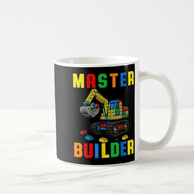 Funny Family Master Builder Building Bricks Blocks Coffee Mug (Right)