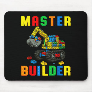 Funny Family Master Builder Building Bricks Blocks Mouse Mat