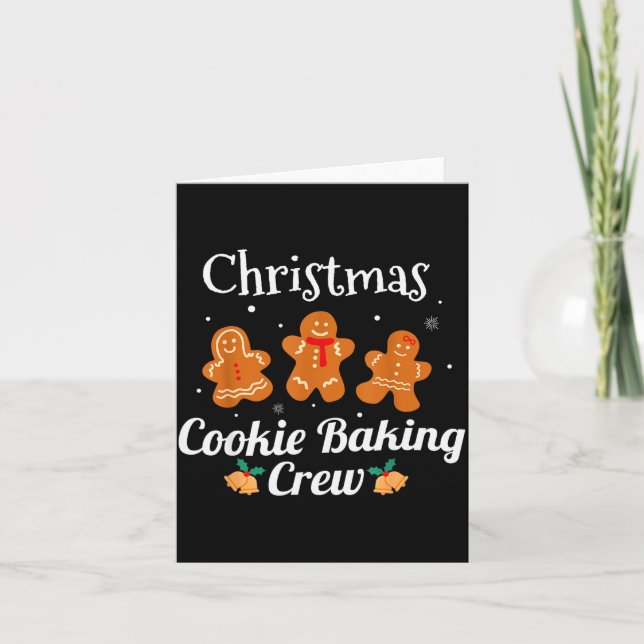 Funny Family Matching Christmas Tee Cookie Baking  Card (Front)