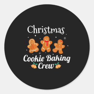 Funny Family Matching Christmas Tee Cookie Baking  Classic Round Sticker