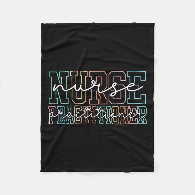 Funny Family Nurse Practitioner Np Nursing Day Nur Fleece Blanket (Front)