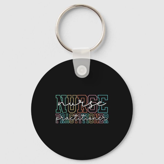 Funny Family Nurse Practitioner Np Nursing Day Nur Key Ring (Front)