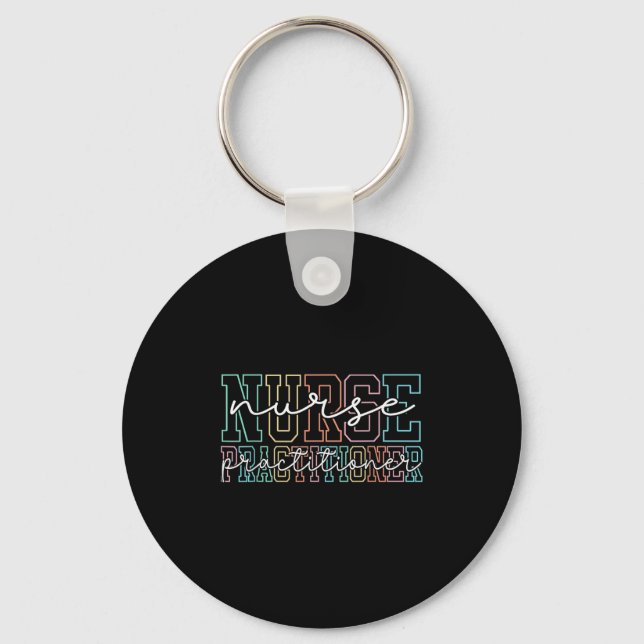Funny Family Nurse Practitioner Np Nursing Day Nur Key Ring (Front)