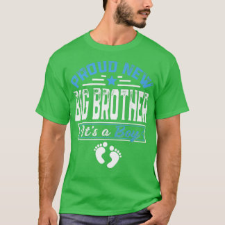 Funny Family Proud New Big Brother It's A Boy Gend T-Shirt