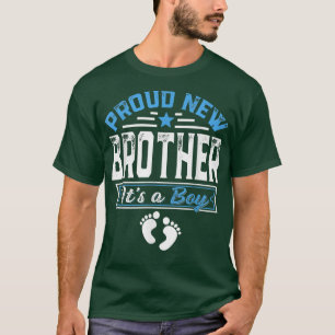 Funny Family Proud New Brother It's A Boy Gender R T-Shirt