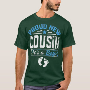 Funny Family Proud New Cousin It's A Boy Gender Re T-Shirt