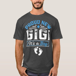 Funny Family Proud New Gigi It's A Boy Gender Reve T-Shirt