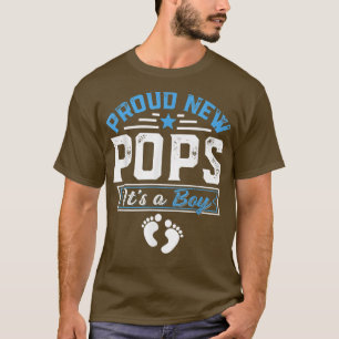 Funny Family Proud New Pops It's A Boy Gender Reve T-Shirt