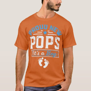 Funny Family Proud New Pops It's A Boy Gender Reve T-Shirt