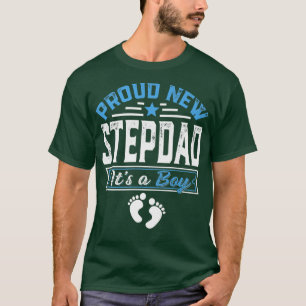 Funny Family Proud New Stepdad It's A Boy Gender R T-Shirt