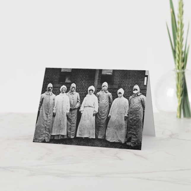 Funny family quarantine covid mask reunion card (Front)