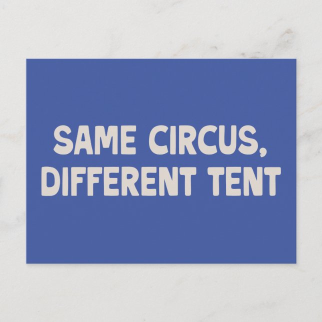 Funny Family Quote We Moved New Address Blue Postcard (Front)