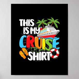 Funny Family Sea Trip Men Women Kids This Is My Cr Poster