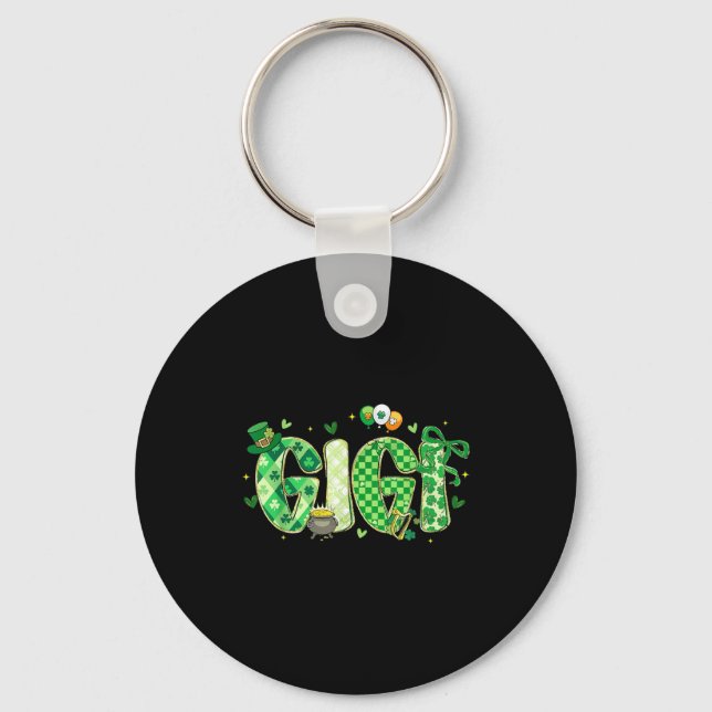 Funny Family St Patricks Day Graphic Art Key Ring (Front)