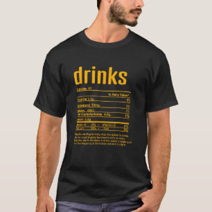 Funny Family Thanksgiving Nutritional Facts Labels T-Shirt