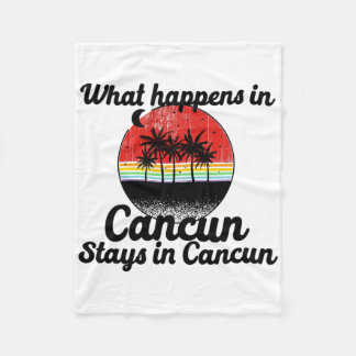 Funny Family Vacation Cancun Summer Gift Idea Men Fleece Blanket