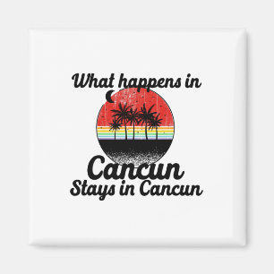 Funny Family Vacation Cancun Summer Gift Idea Men  Magnet
