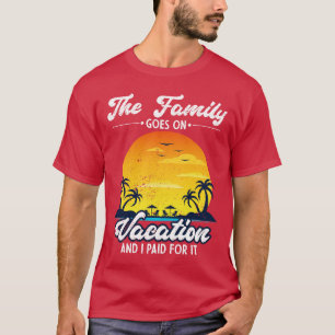 Funny Family Vacation Exotic Palm Trees Sunset Sum T-Shirt