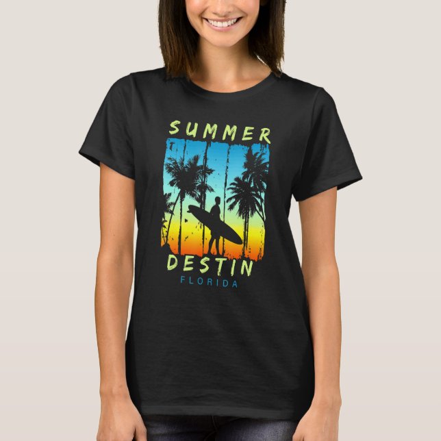 Funny Family Vacation Florida Destin Sunset Beach T-Shirt (Front)