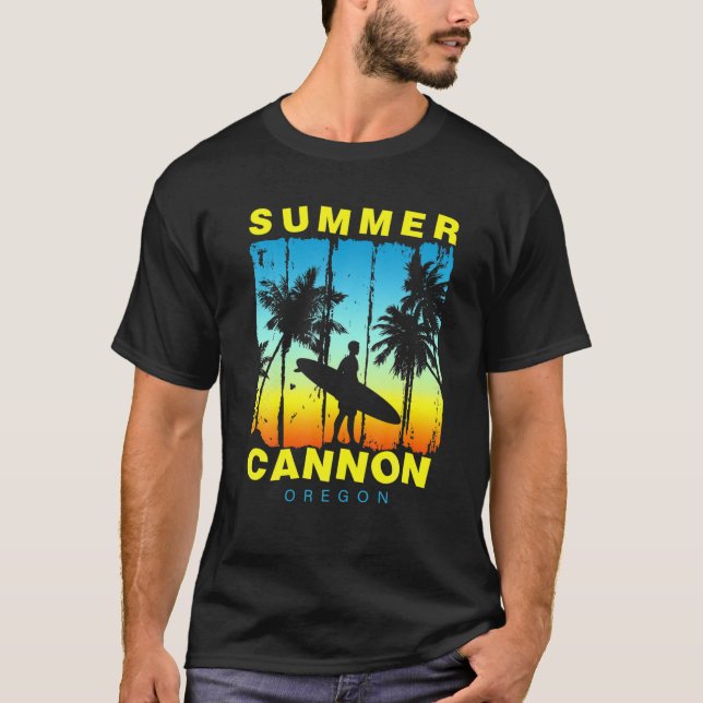 Funny Family Vacation Oregon Cannon Sunset Beach T-Shirt (Front)