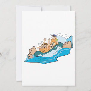 funny family whitewater rafting cartoon
