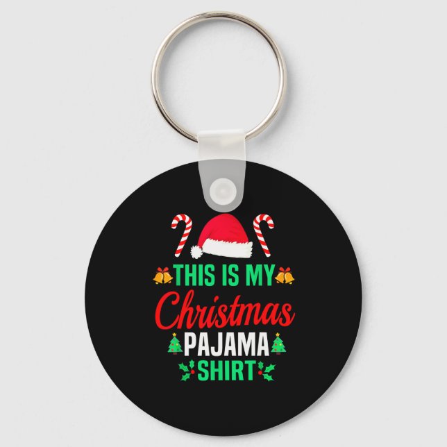 Funny Family Xmas Men Women Kids This Is My Christ Key Ring (Front)