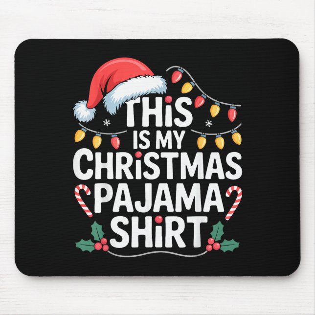 Funny Family Xmas Men Women Kids This Is My Christ Mouse Mat (Front)