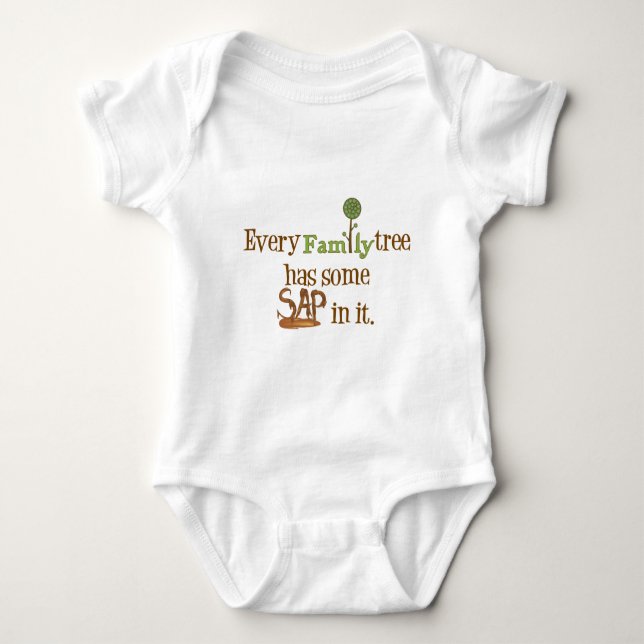 Funny FamilyTree Baby Bodysuit (Front)