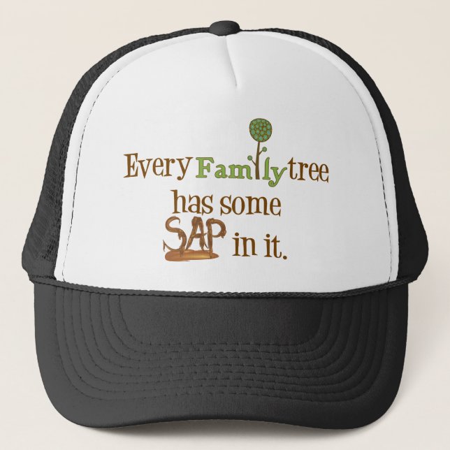 Funny FamilyTree Trucker Hat (Front)
