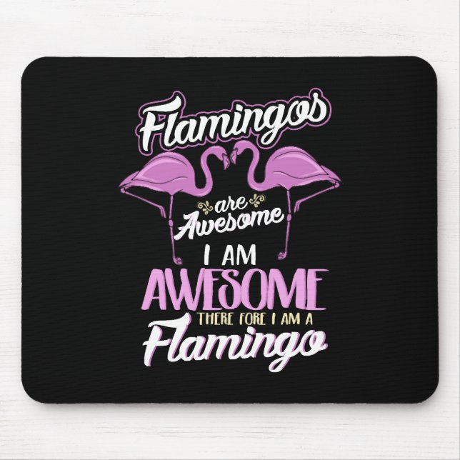 Funny Famingo Awesome Flamingos Bird Lover Gift Mouse Mat (Front)