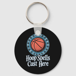Funny Fantasy Basketball Spell League Draft Game Key Ring