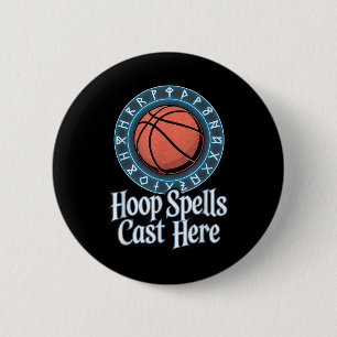 Funny Fantasy Basketball Spell League Draught Game 6 Cm Round Badge