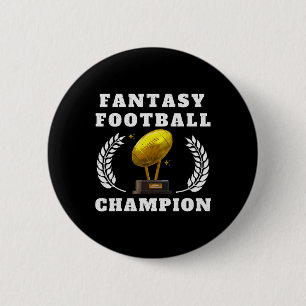 Funny Fantasy Football 2025 Champion Fantasy Footb 6 Cm Round Badge