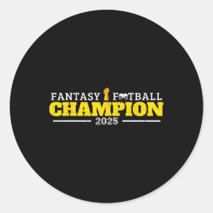 Funny Fantasy Football 2025 Champion Fantasy Footb Classic Round Sticker